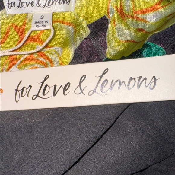 For Love & Lemons dress Madison Maxi Dress NEW floral slit sexy strapless - Picture 7 of 8